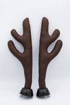 A pair of deer antlers for Tesla car with a white background. 